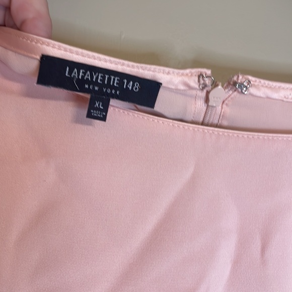 LAFAYETTE 148 NEW YORK XL Emory Finesse Crepe Shift Dress in Peach - Picture 6 of 10
